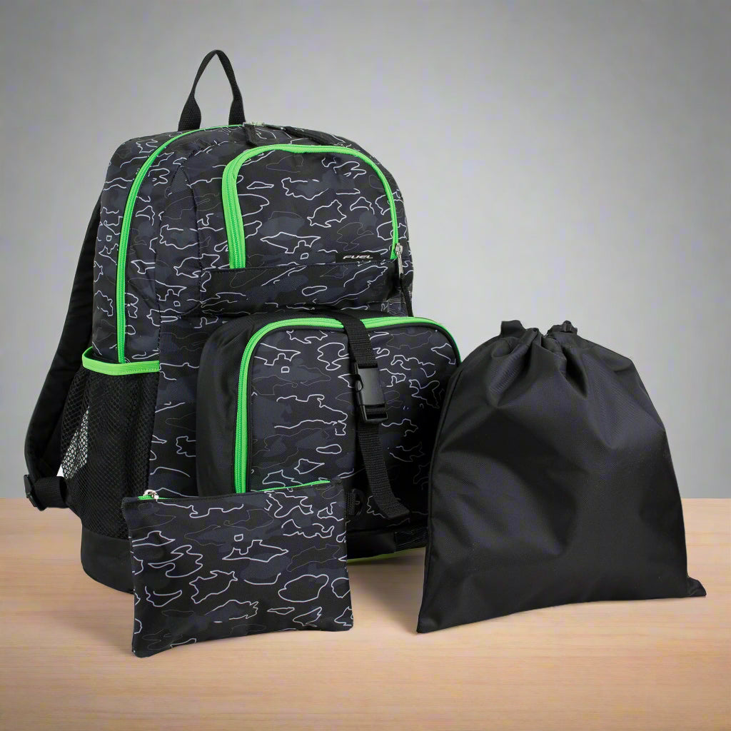 Everyday 4-Piece Combo Backpack with Lunch Box, Pencil Case and