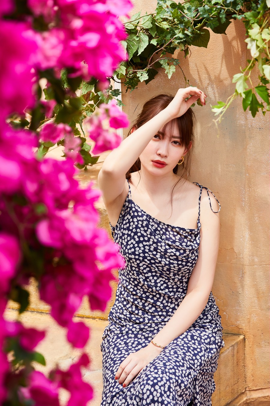 Fubail / Cherry Pattern Layered Cami Dress