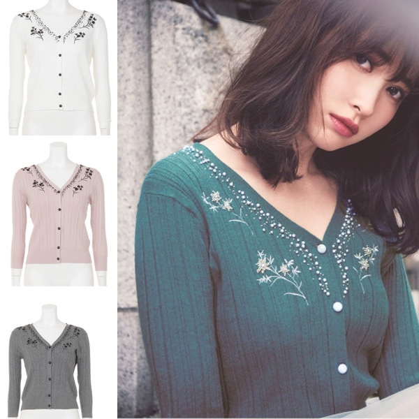 Fubail / ビーズ刺繍カーディガン