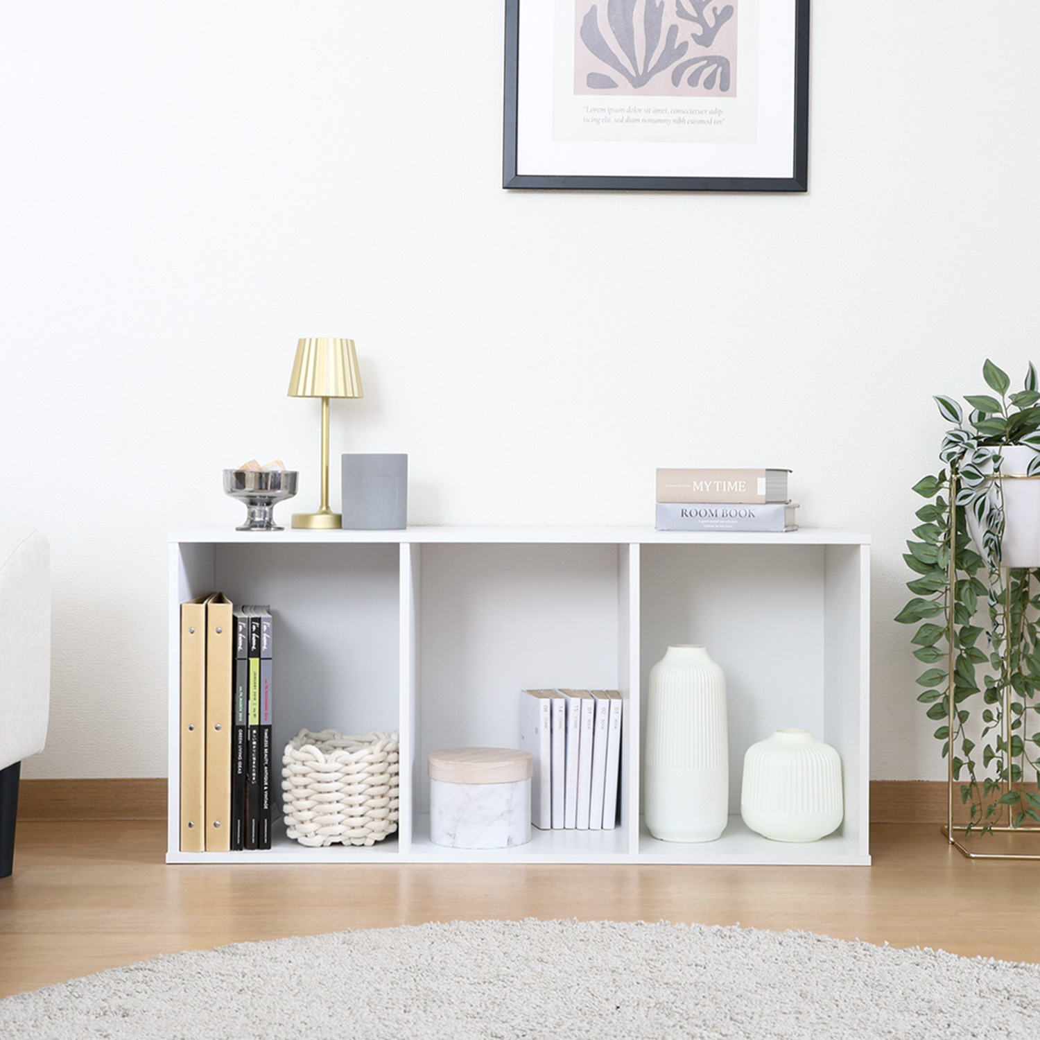 C/D:43856] [セット数:2pcs] カラーボックス3段 ホワイト ｜ ORDERING