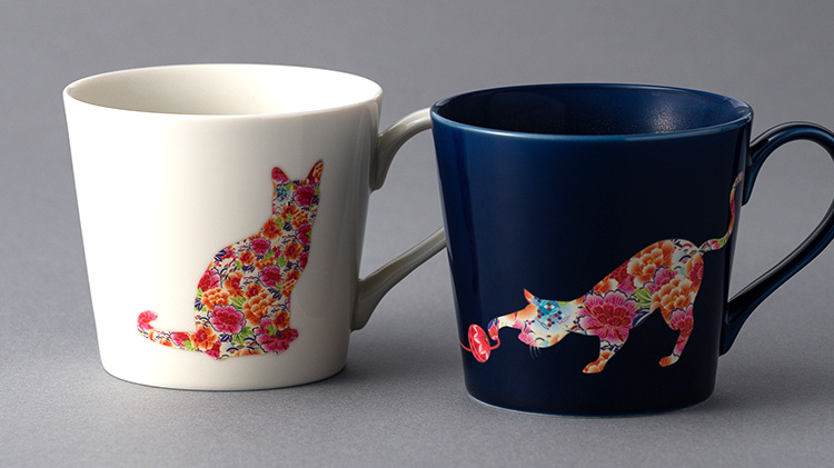 丸モ高木陶器】華猫のマグカップ 特別ペアセット | 藤巻百貨店
