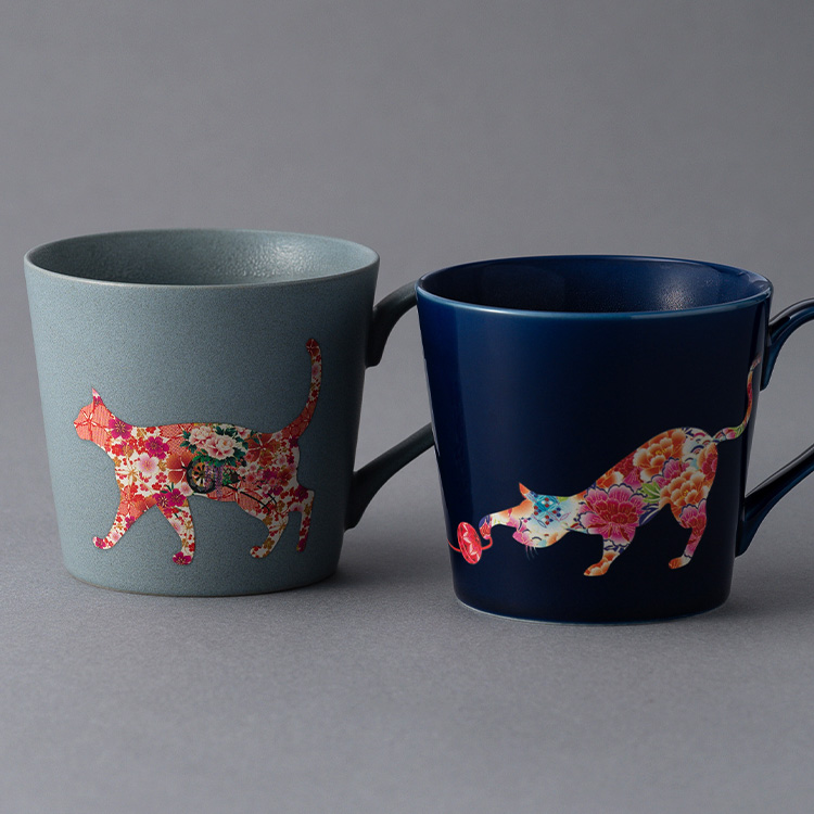 丸モ高木陶器】華猫のマグカップ 特別ペアセット | 藤巻百貨店