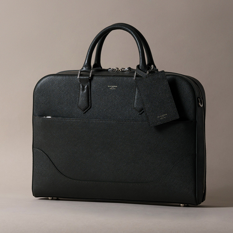 PELLE MORBIDA】Capitanoサフィアーノレザーブリーフバッグ CA015