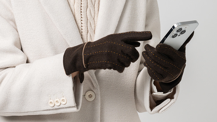 福田手袋】L'apero（ラペロ）カシミヤステッチグローブ | 藤巻百貨店