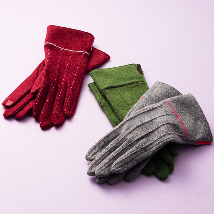 福田手袋】L'apero（ラペロ）カシミヤステッチグローブ | 藤巻百貨店
