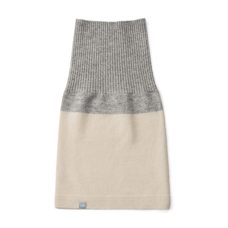 el alto】カシミヤ100% リブネックウォーマー バイカラー | 藤巻百貨店
