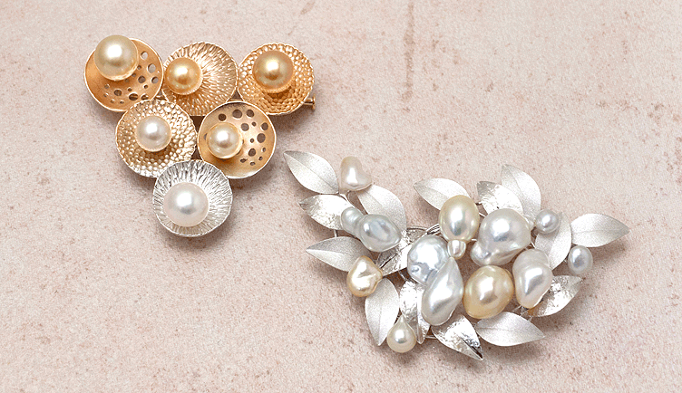 紘 シルバー パール ブローチ 三003 シルバーパールブローチ | 藤塚時計店