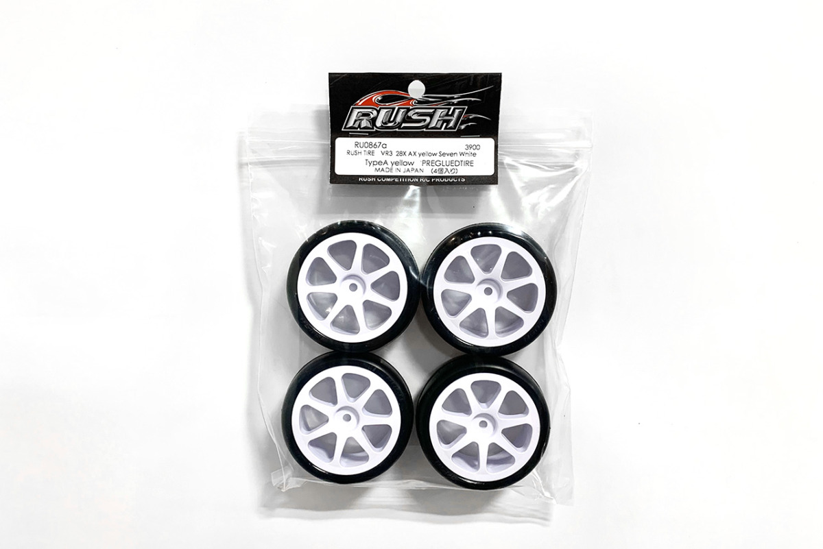 RUSH TIRE VR3 28X AX yellow Seven white Type A yellow PREGLUEDTIRE