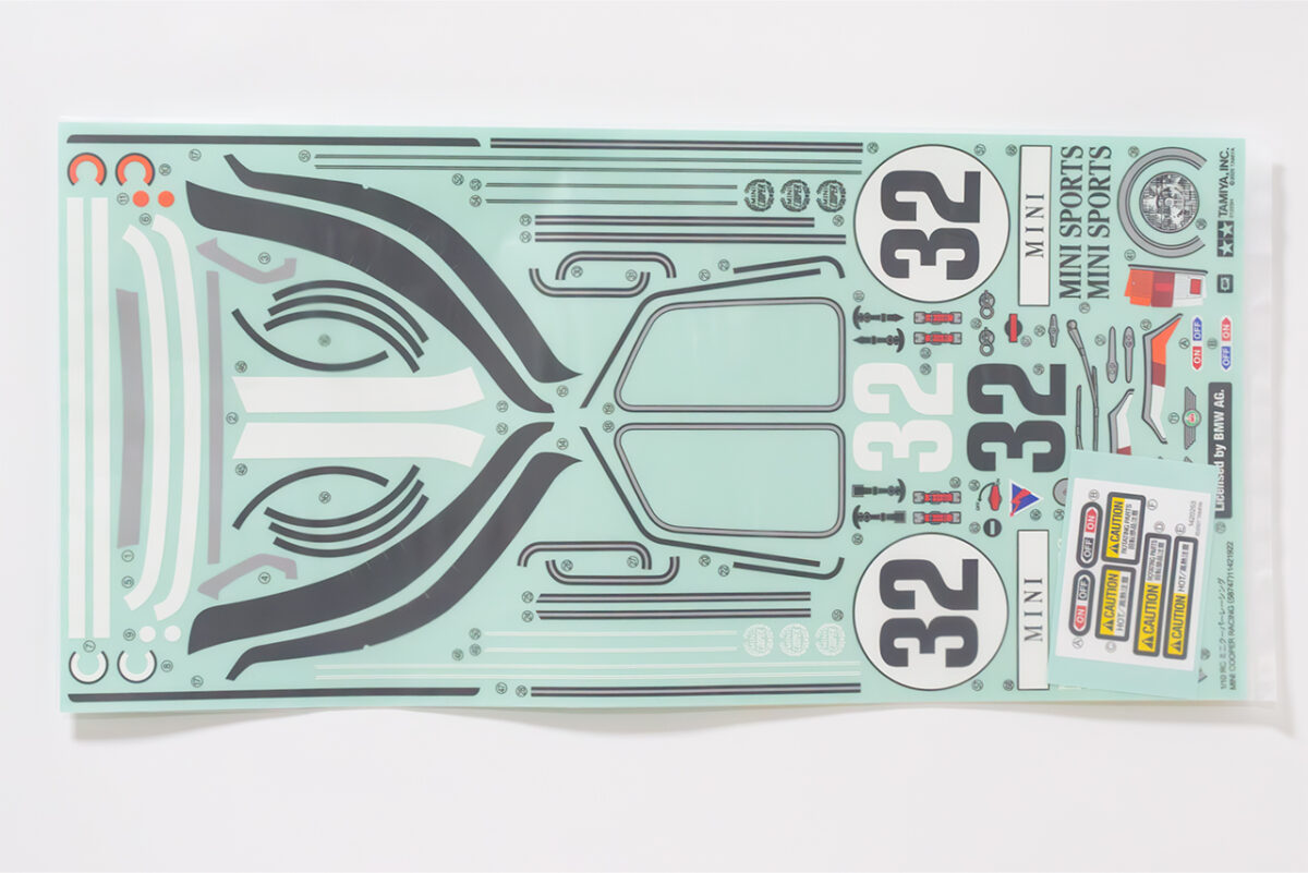 タミヤ 1/10 ミニクーパー レーシング ボディ ステッカー TAMIYA