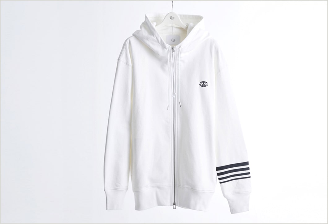 ジップアップフーディ(WHITE) | Fukuyamaya | MASAHARU FUKUYAMA PRODUCE