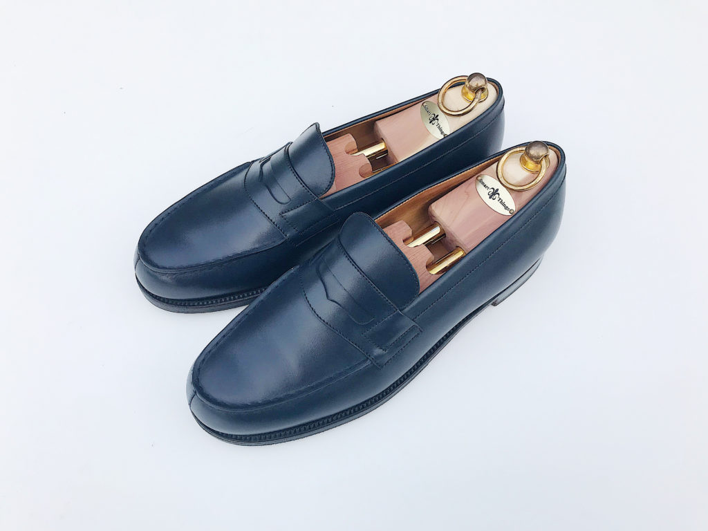 J.M WESTON 180 7/B ネイビー 純正シューツリー付き JMウエストンの