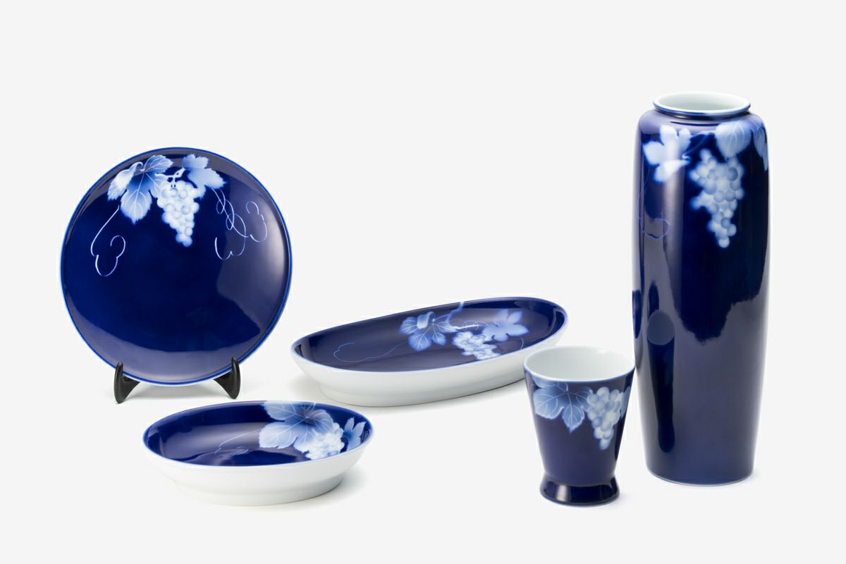 ブルーワイナリーブルー 花生 | 有田焼 深川製磁｜公式オンラインストア