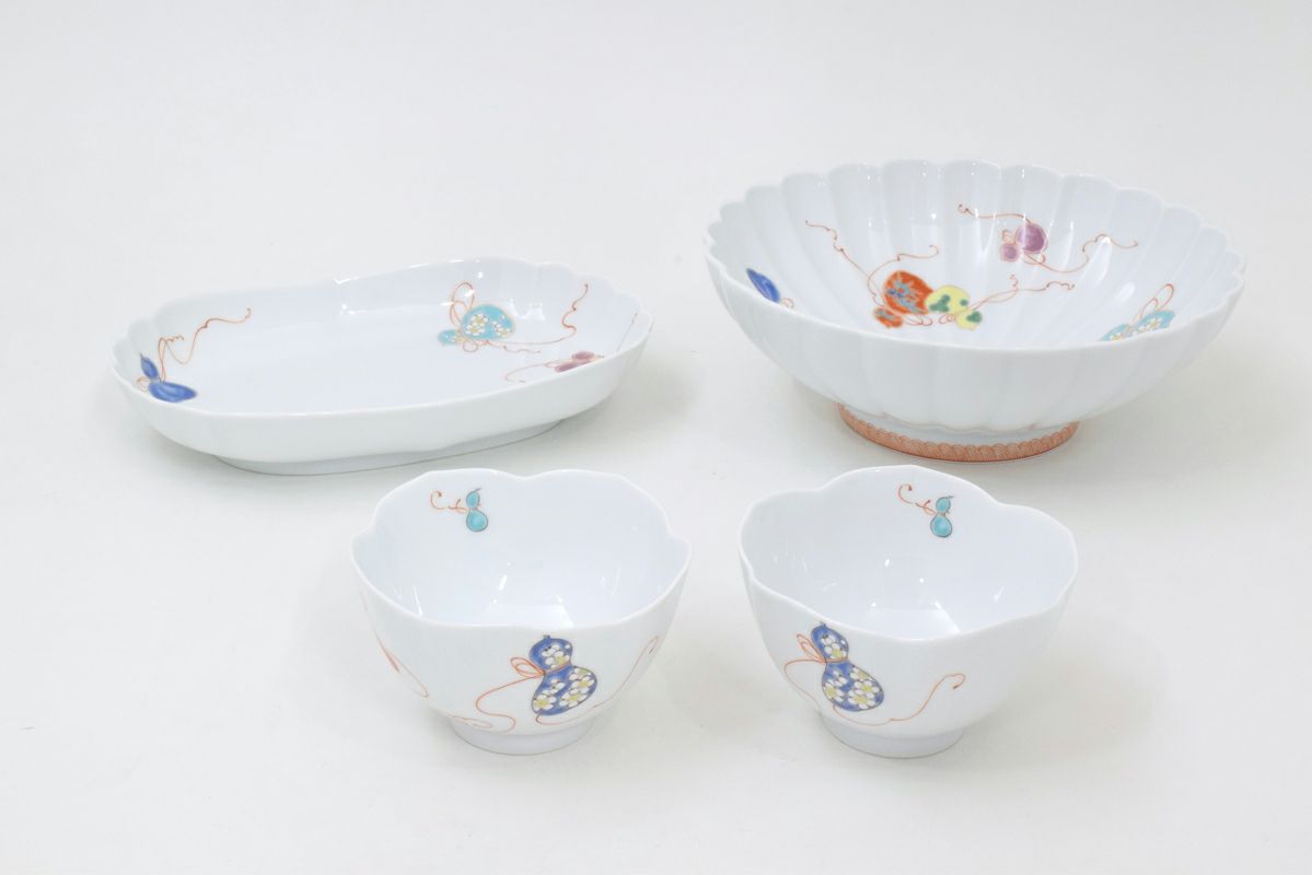 Ball＆Chain×深川製磁BCポット柄GRAY（M）エコバッグ | 有田焼 深川製