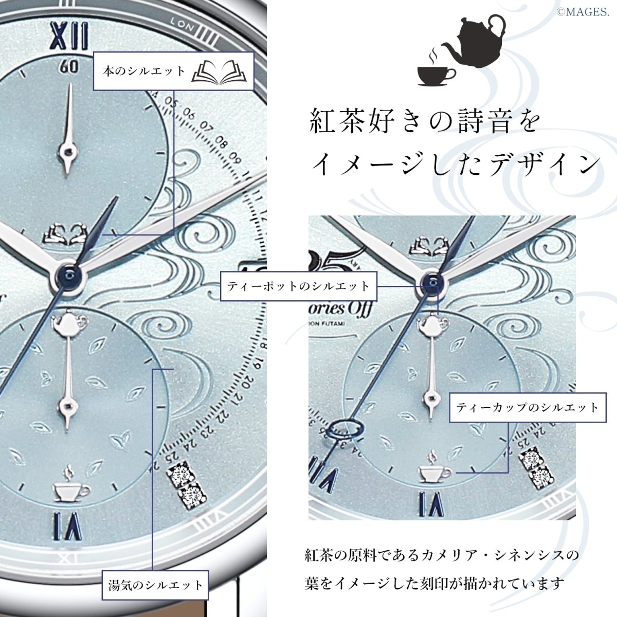 Memories Off」25周年記念アニバーサリー クロノグラフ腕時計 双海詩音