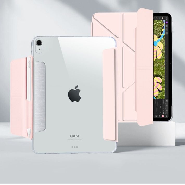 三つ折りペンホルダー付き保護 ipadAirカバーケース iPad Air ケース