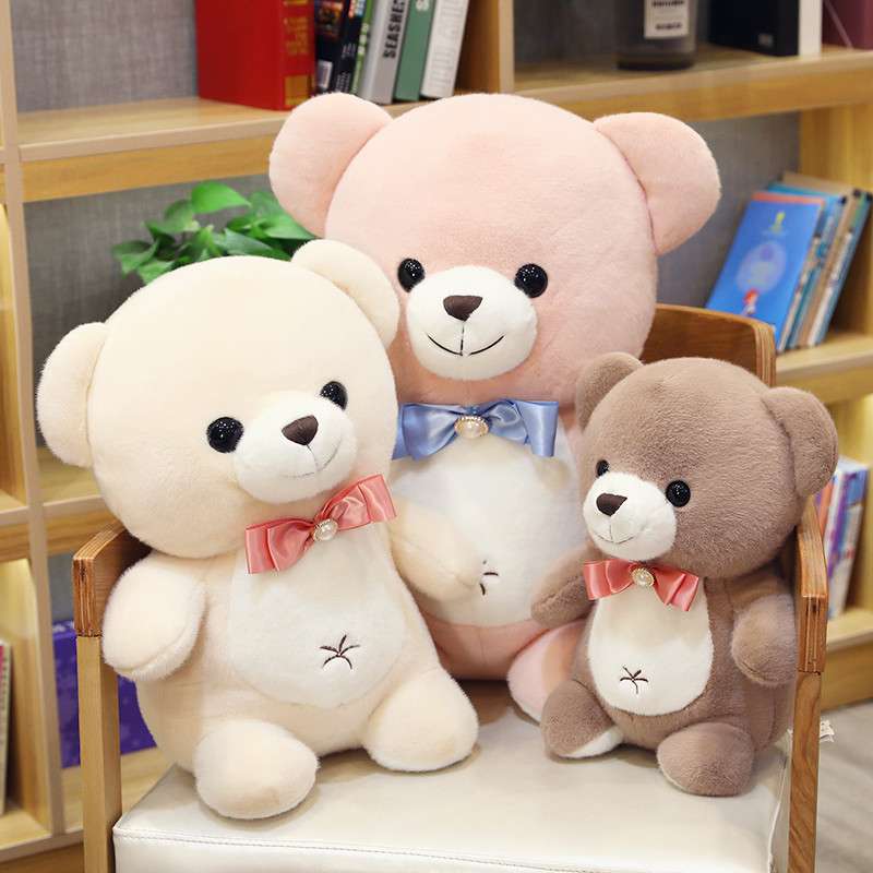 くまぬいぐるみ ふわもこ三兄弟ぬいぐるみセット くま 茶色(中)|くま