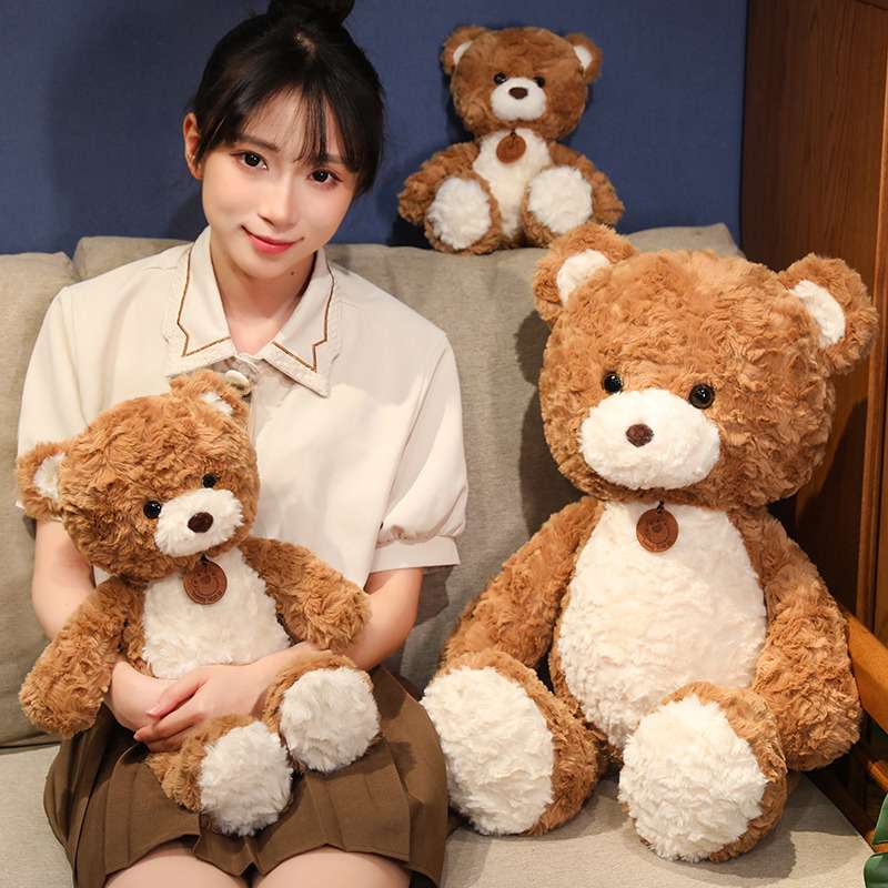 くまぬいぐるみ もこもこお座りぬいぐるみ くま 茶色(中)|くま