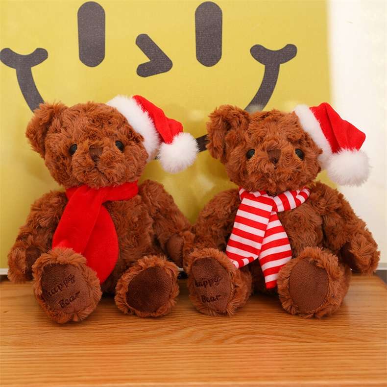 くまぬいぐるみ クリスマスベアぬいぐるみ くま 茶色(中)|くま