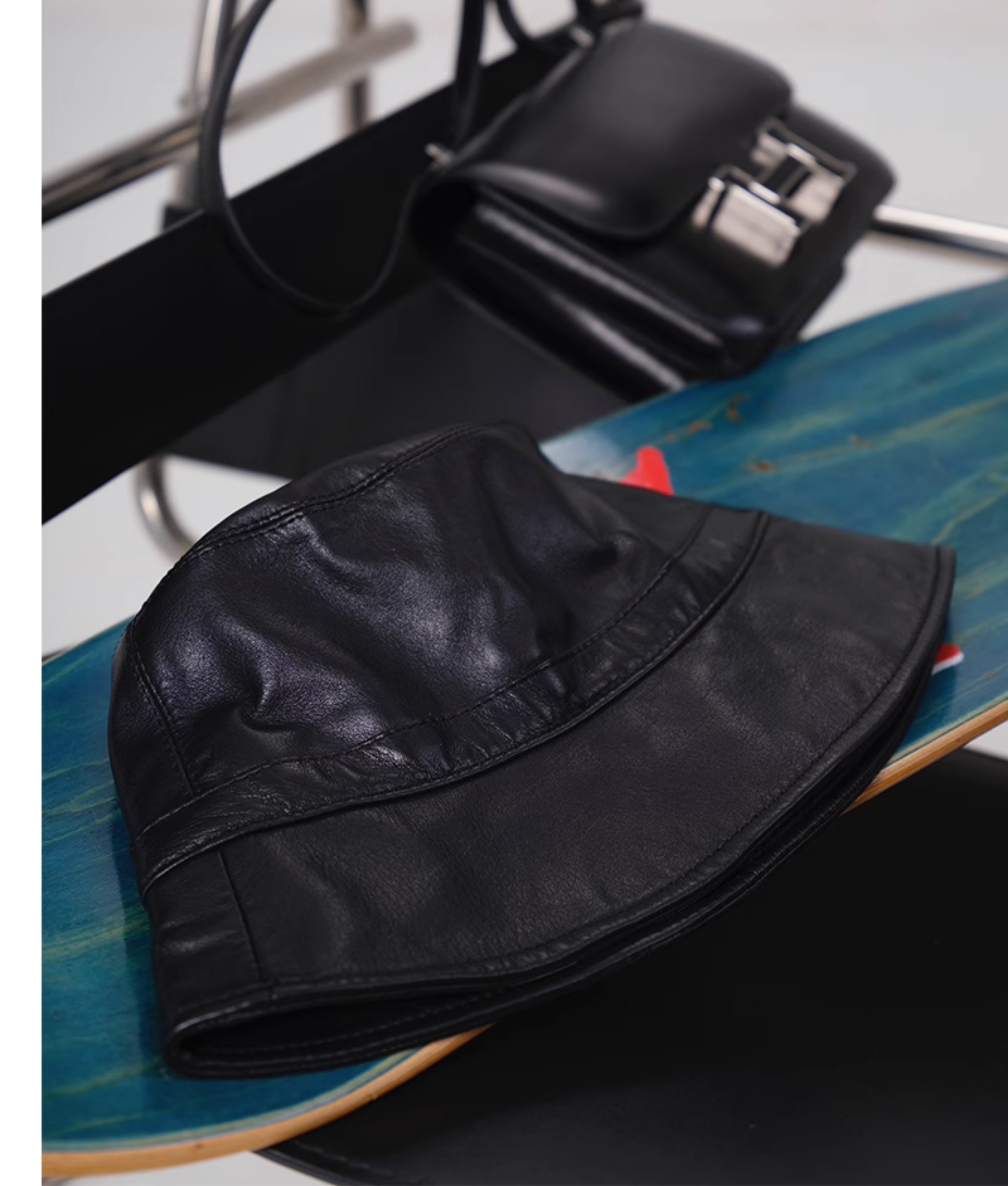 バケットハット 高級本革バケットハット レザー|バケットハット専門