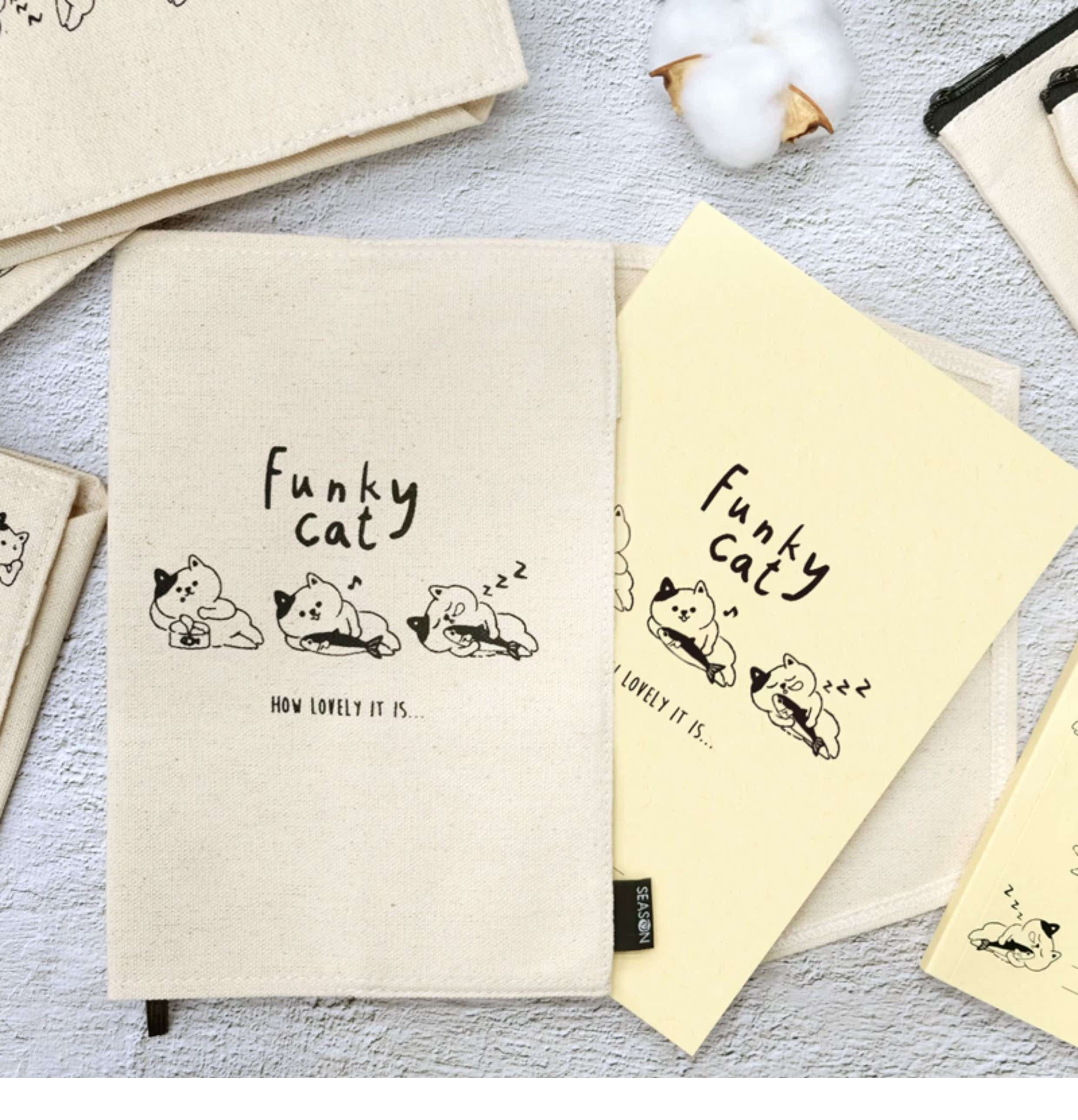ふんわり猫ちゃんブックカバー 32k(36.7*20.5),25k(42.8*22.5) 布