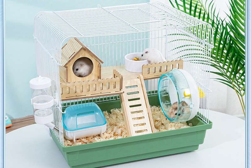 ハムスターケージ 木製二階建てペット快適ケージハウス 木製