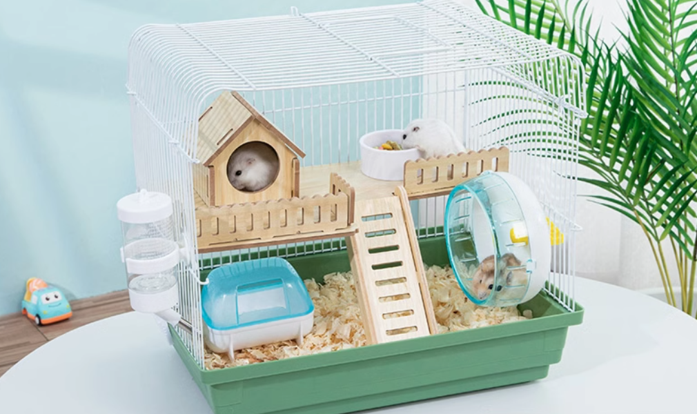 ハムスターケージ 木製二階建てペット快適ケージハウス 木製