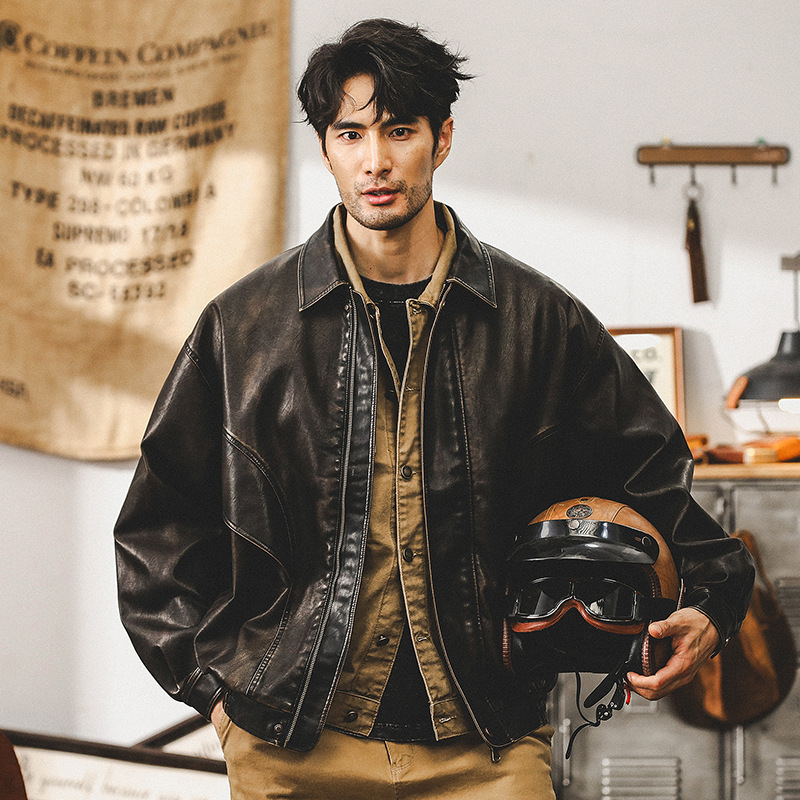 レザージャケット専門店 こだわり職人仕立てライダースブルゾン