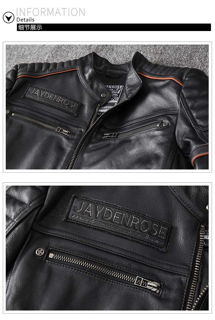 レザージャケット専門店 スカル刺繍入りクラシックライダース