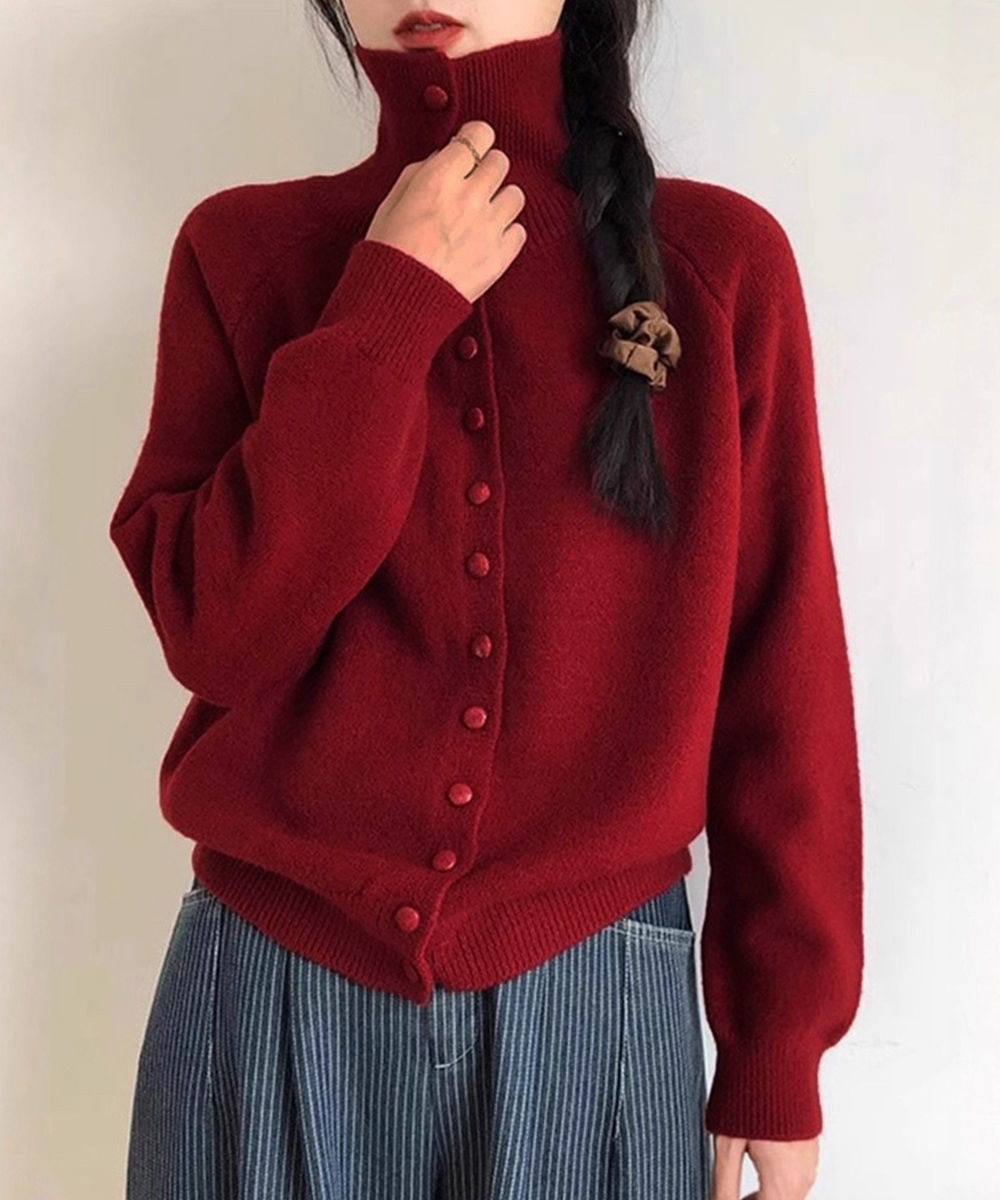 アーガイル柄 モヘア混 ニットトップス（フリーサイズ