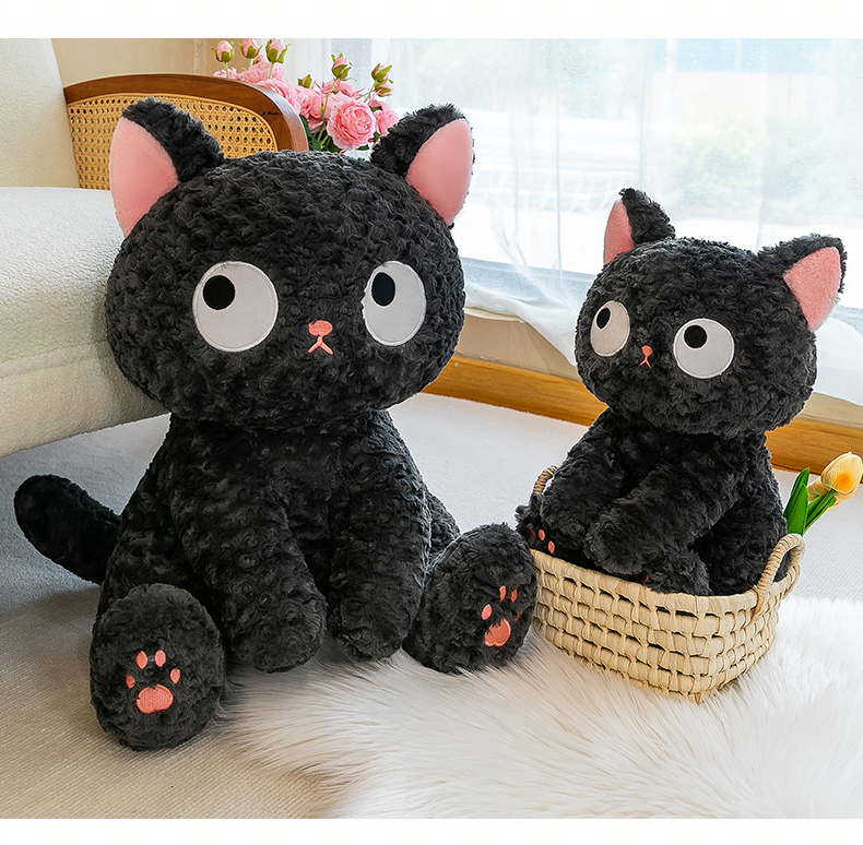 猫ぬいぐるみ もちもちねこちゃん 黒|猫ぬいぐるみ専門通販 Nyankomo