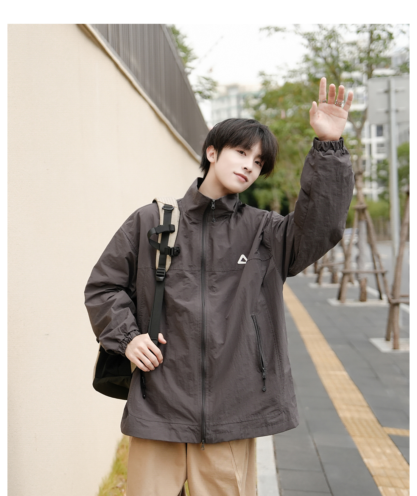 迷彩切替フード付きナイロンジャケット メンズ|ナイロンジャケット専門