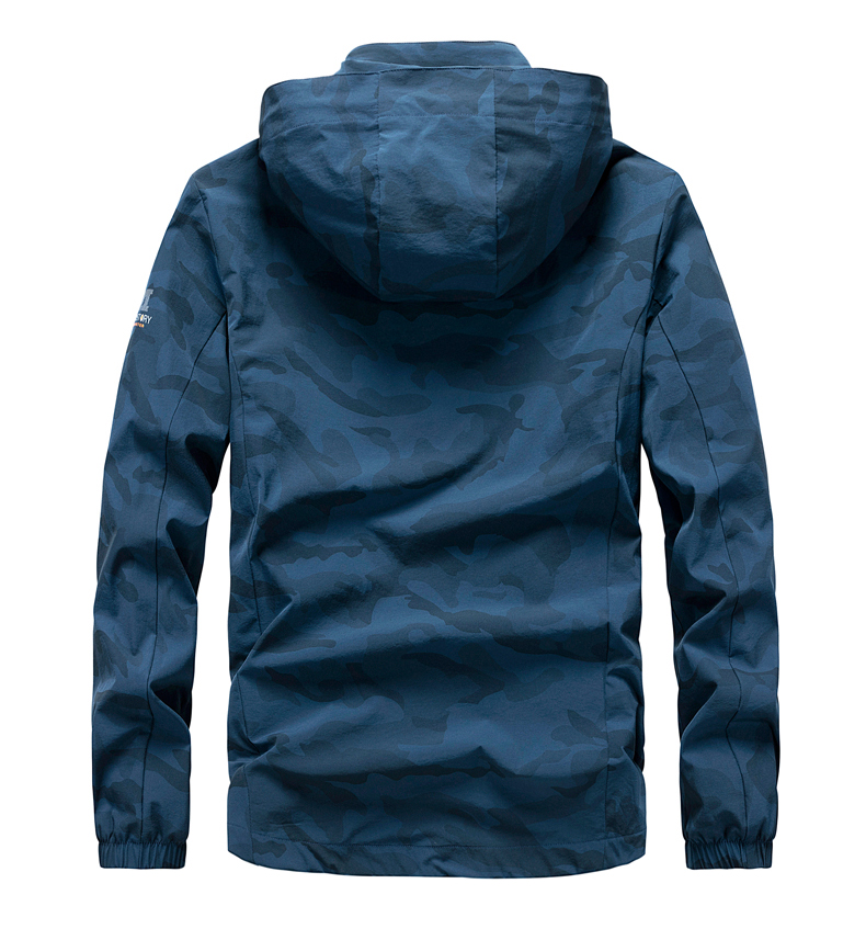 迷彩切替フード付きナイロンジャケット メンズ|ナイロンジャケット専門