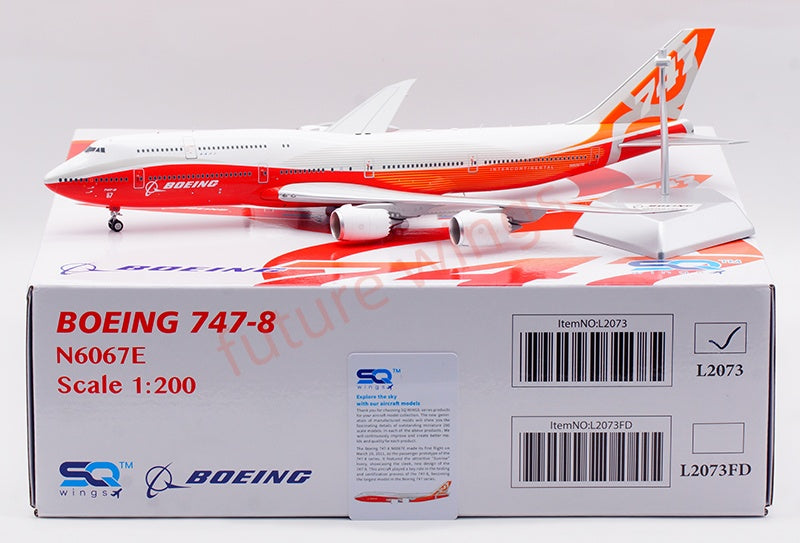 1:200 SQ Wings Boeing B747-8 N6067E Diecast Aircraft Model