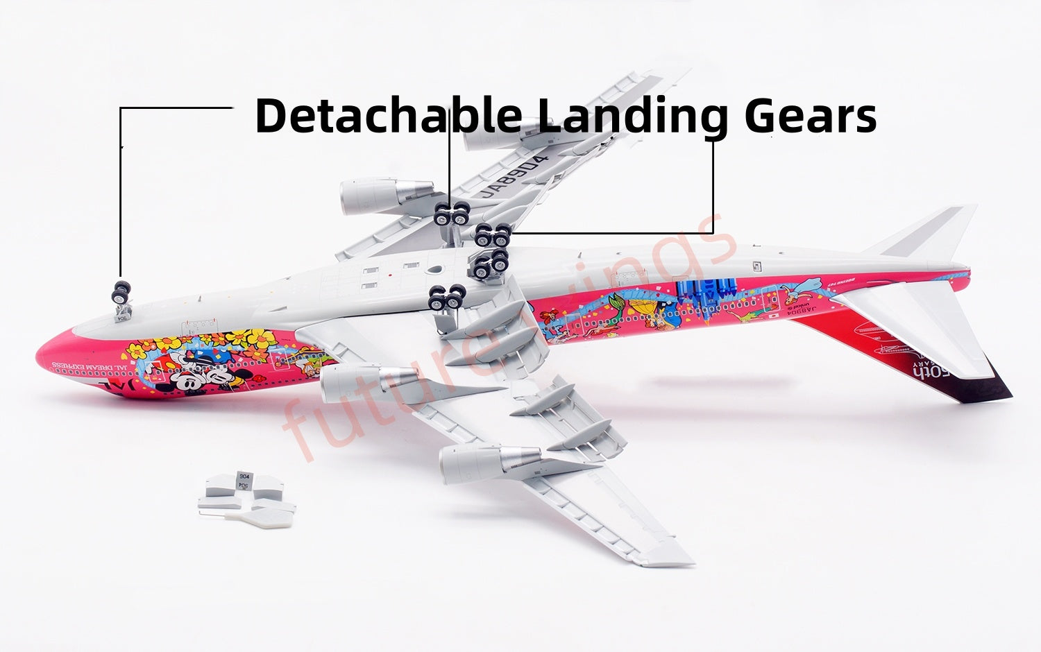 1:200 SQ Wings JAL Japan Airlines B747-400D JA8904 Diecast
