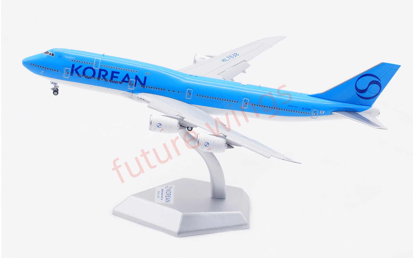 1:400 HX Models Korean Air B747-8 HL7638 Aircraft Model Free