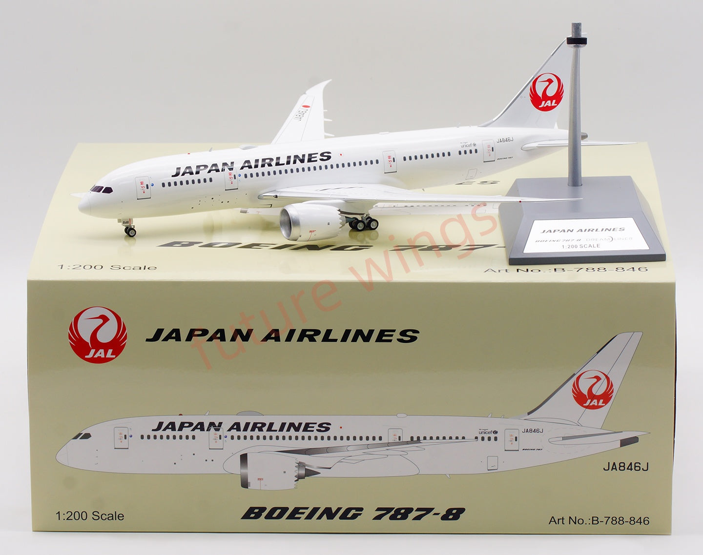 1:200 B-Models(InFlight200) Japan Airlines JAL B787-8 JA846J