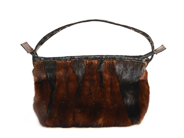 ダークブラウンミンクバッグ | (有)大木毛皮店