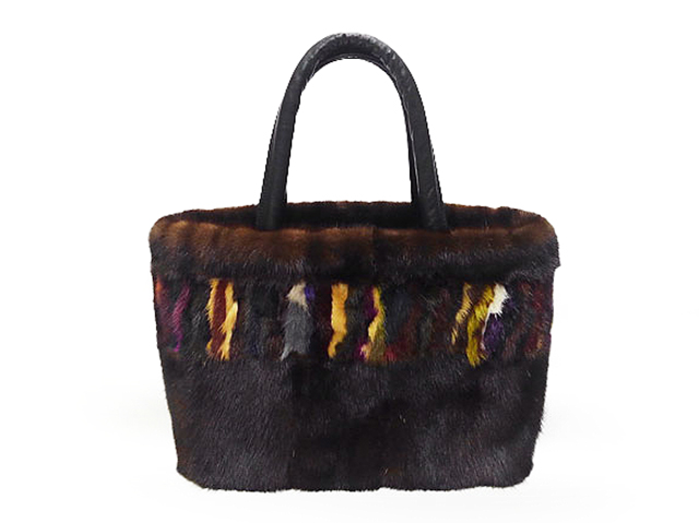 ダークブラウンミンクバッグ | (有)大木毛皮店