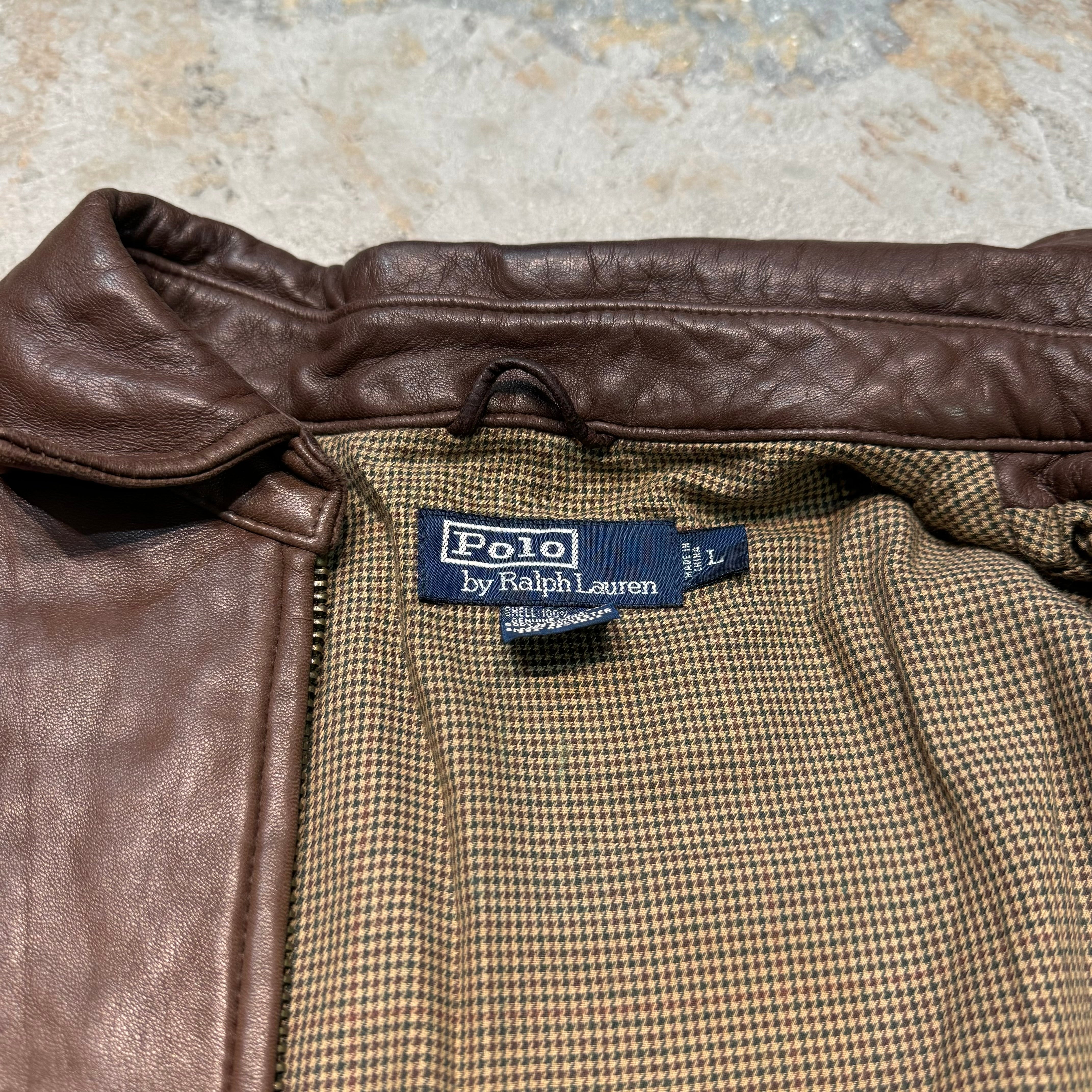 古着 90's POLO by Ralph Lauren/ ポロラルフローレン/ ラムレザー