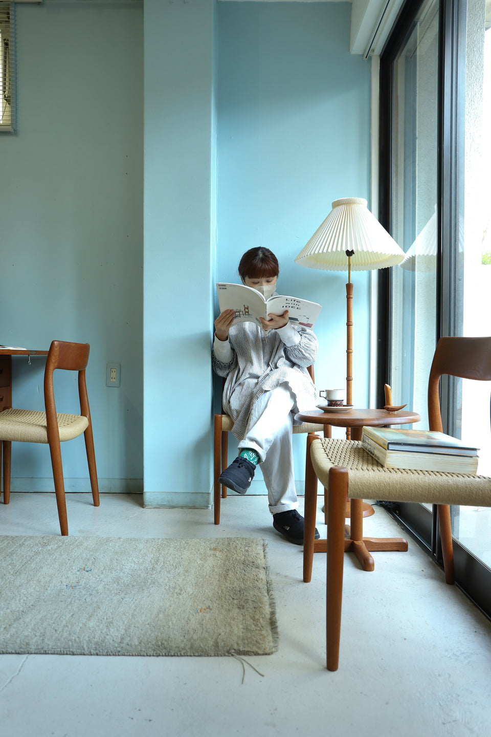 J.L.モラー ダイニングチェア チーク材 ペーパーコード 北欧