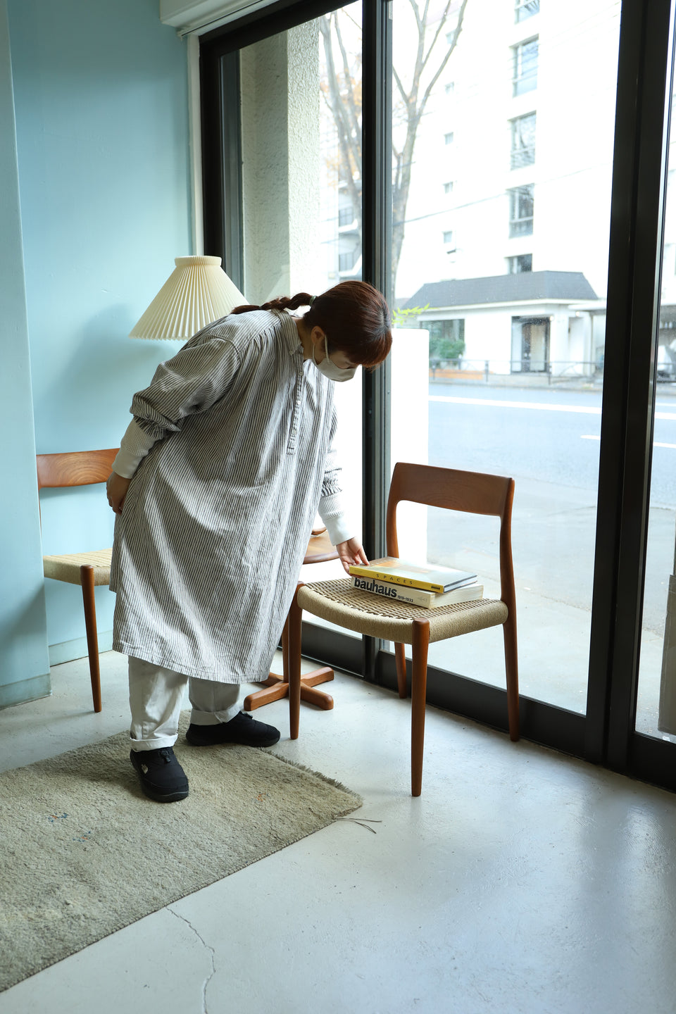 J.L.モラー ダイニングチェア チーク材 ペーパーコード 北欧