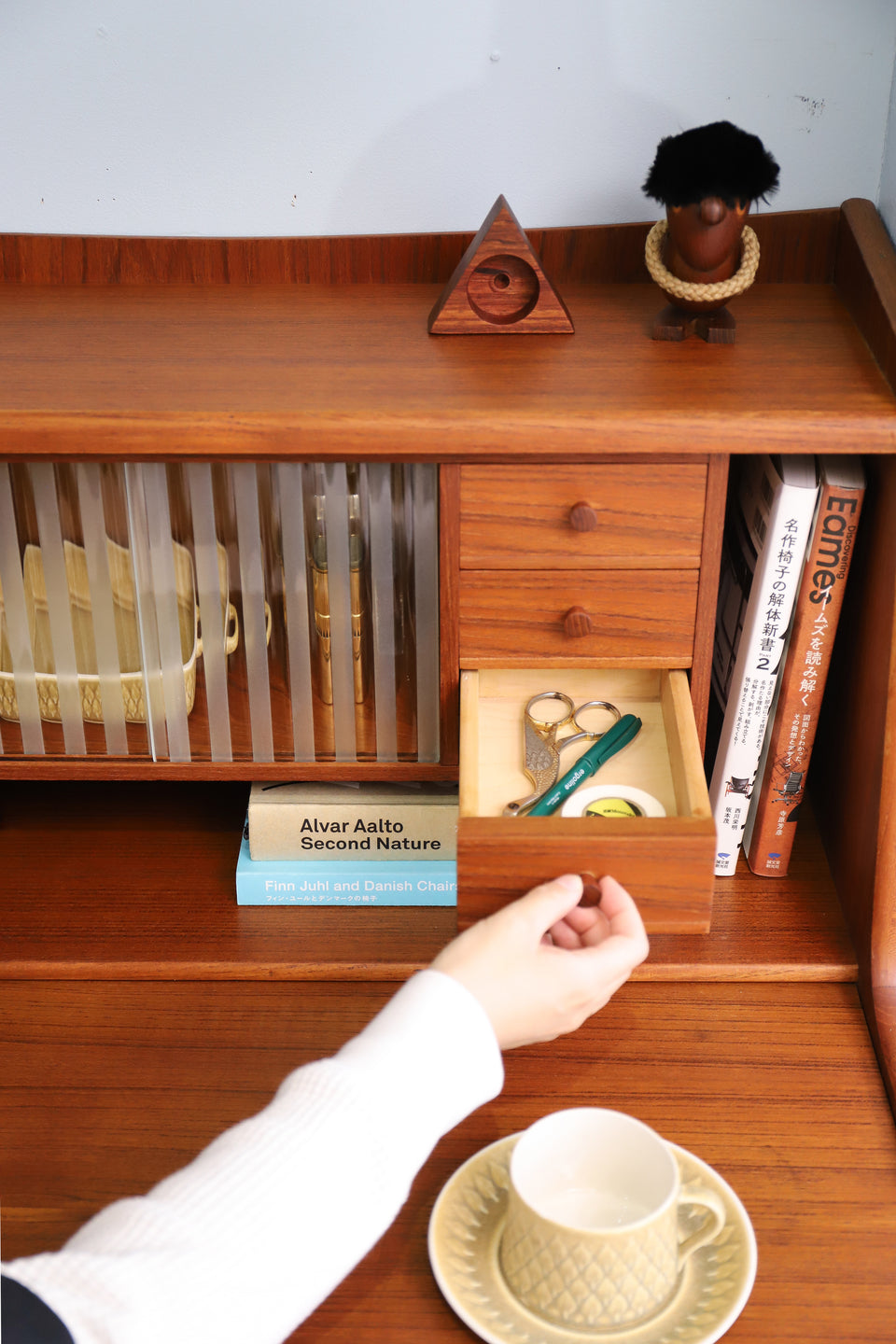 デンマークヴィンテージ ライティングビューロー デスク チェスト 北欧