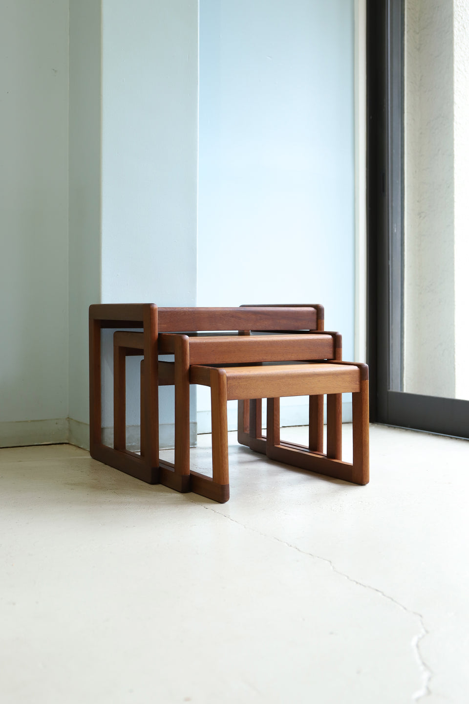 イギリスヴィンテージ ネストテーブル サイドテーブル チーク材/UK