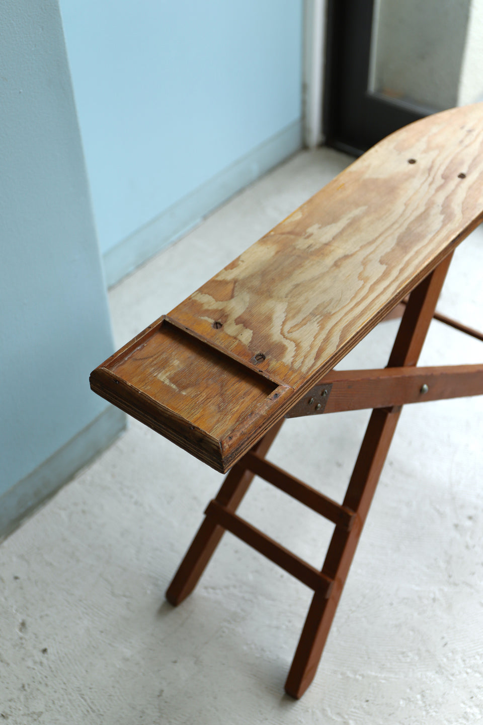 イギリスアンティーク 木製 アイロン台 タオルラック/UK Antique