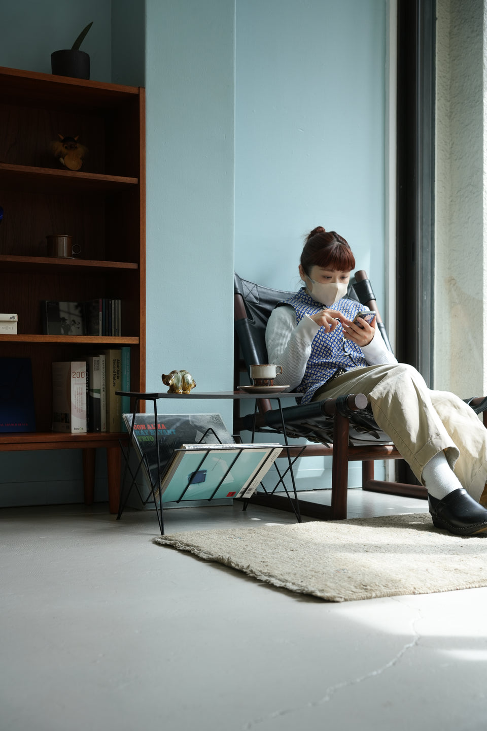 ミッドセンチュリーヴィンテージ サイドテーブル マガジンラック