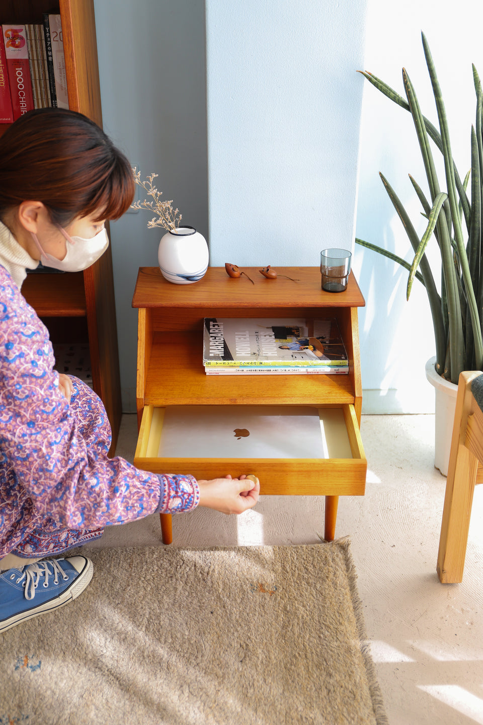 スウェーデンヴィンテージ スモールチェスト サイドテーブル 北欧家具