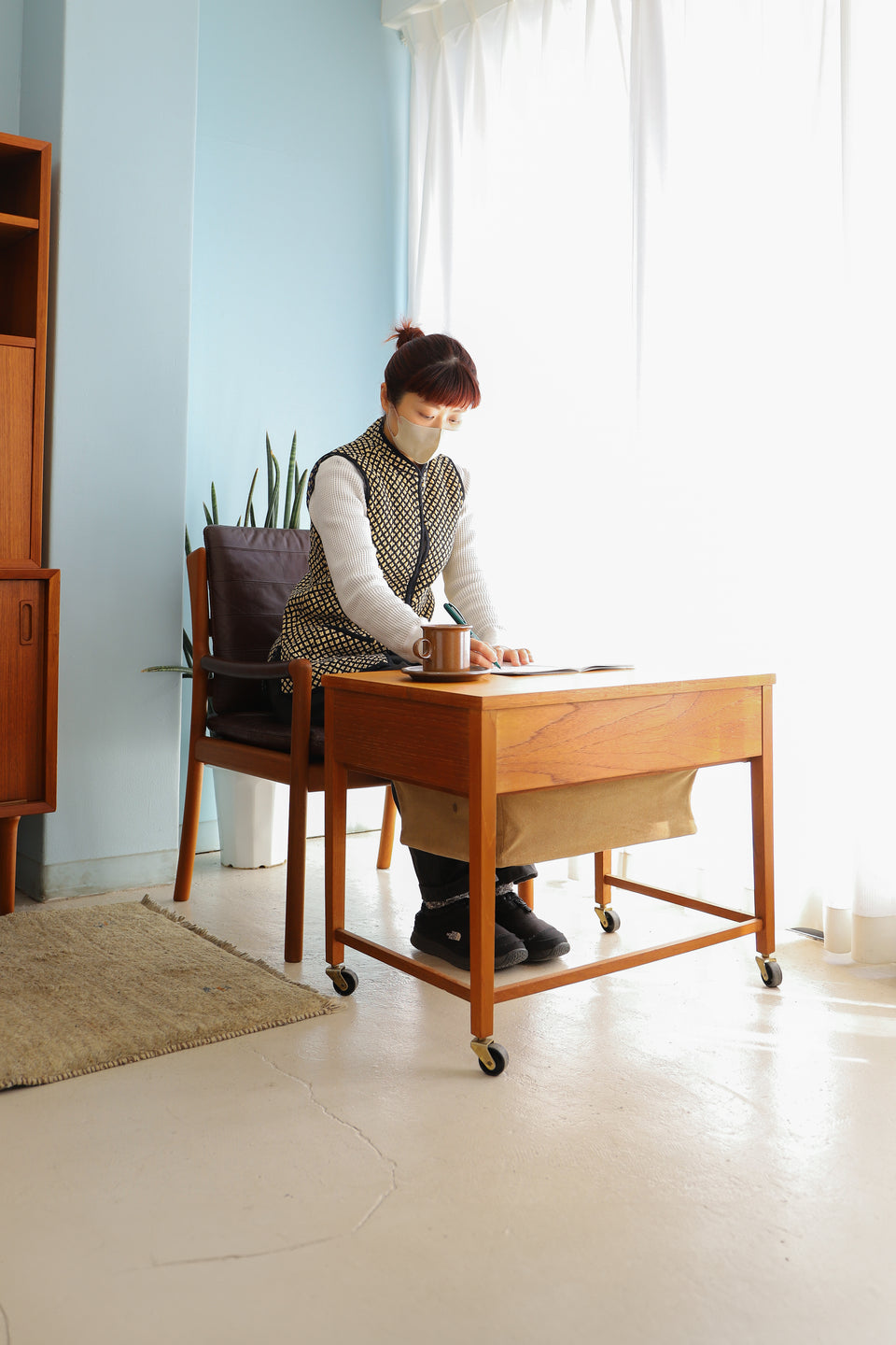 日田工芸 アームチェア 椅子 チーク材 ジャパンヴィンテージ/Japanese