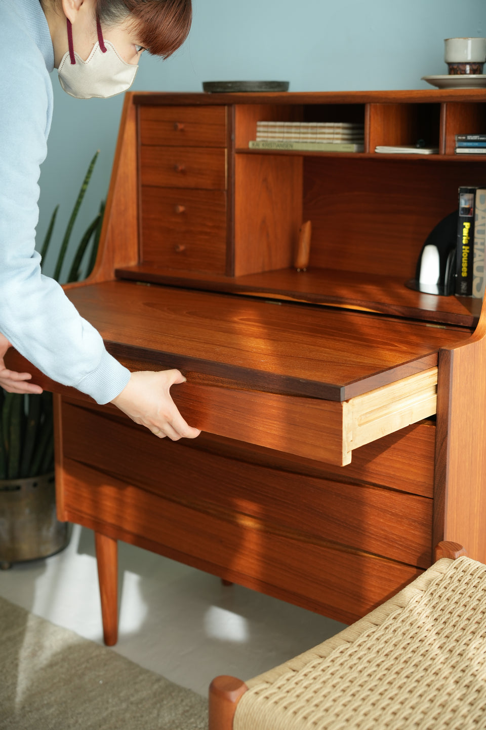 デンマークヴィンテージ ライティングビューロー ドレッサー 北欧家具