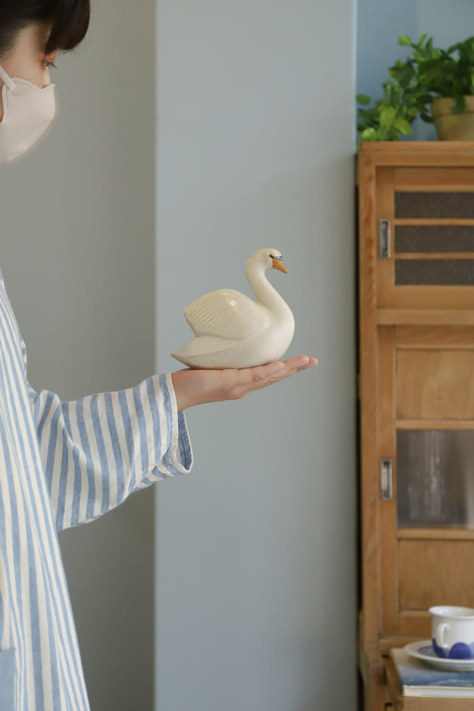 美品】エディションナンバー入り綺麗な白鳥のリトグラフ 美品