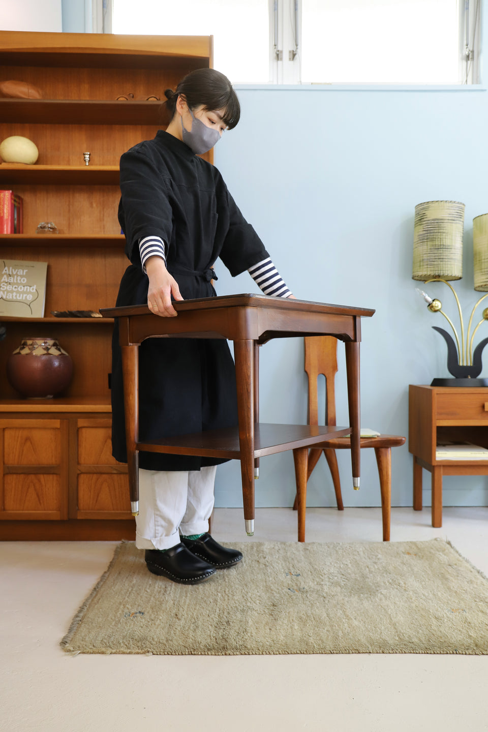 70年代 80年代 天童木工 ・電話台 古家具 サイドテーブル 70s 80s 70